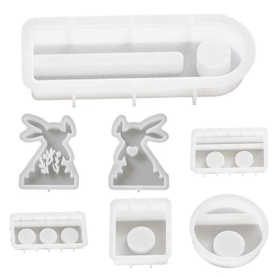 Easter Bunny Silicone Mold Flexible Kissing Butterfly Mold for DIY Resin Crafts Candles Soap Making Reusable Home Decor Cake Decoration