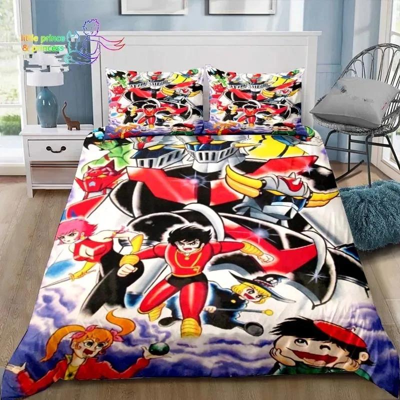 Mazinger z UFO Robot Grendizer Bedding Set Bedroom Soft Modern Bedspreads Comefortable Kids Duvet Cover Quilt Cover Pillowcase