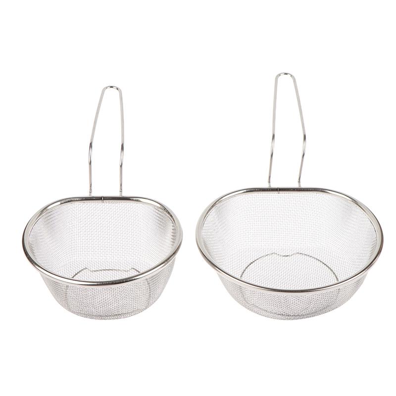 316 Stainless Steel Colander Flour Sieve Kitchen Lo Mein Strainer Deep Frying Basket Chafing Dish Versatile Cooking Utensil