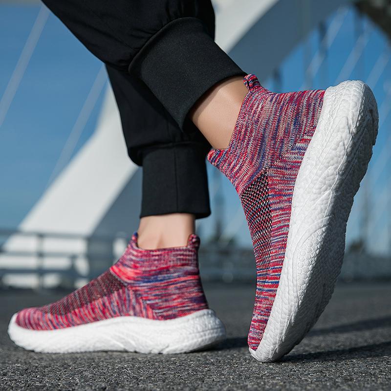 Fashion Sneakers Men Breathable Casual Mesh Sports Plus Size Lightweight Trendy Thick Sole Comfortable Outdoor Hiking Women's Shoes