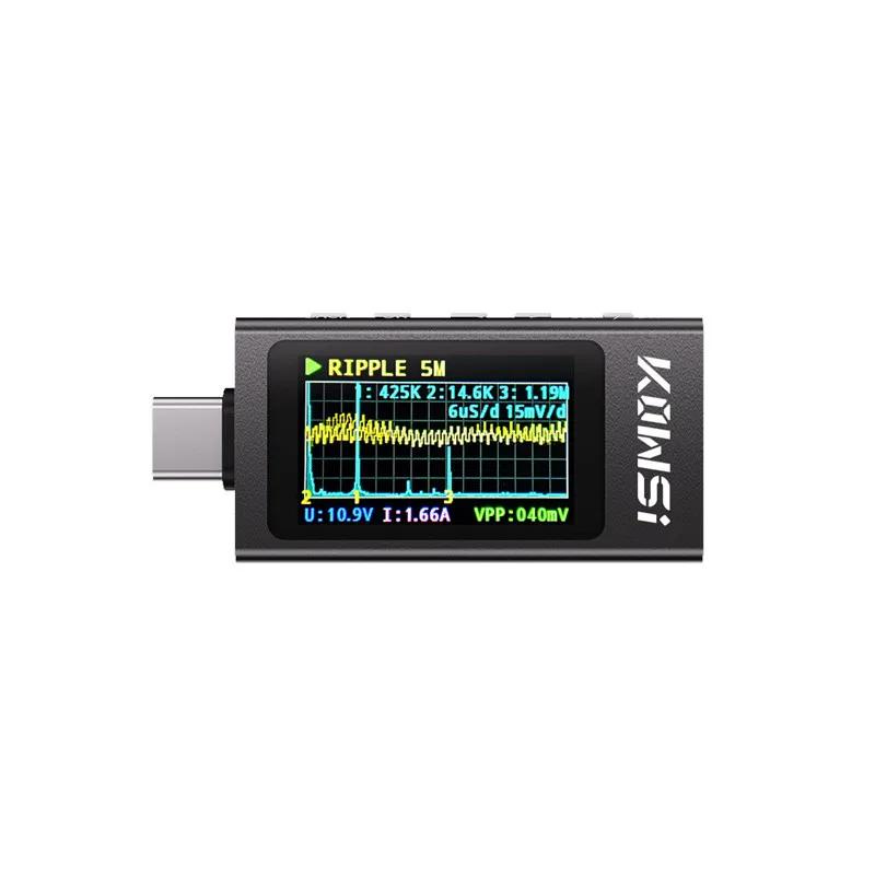 

Type-C Current and Voltage Monitor DC 3.3-36V 0-12A Power Meter Protocol Detector IPS Digital Ammeter Voltmeter Charger Tester