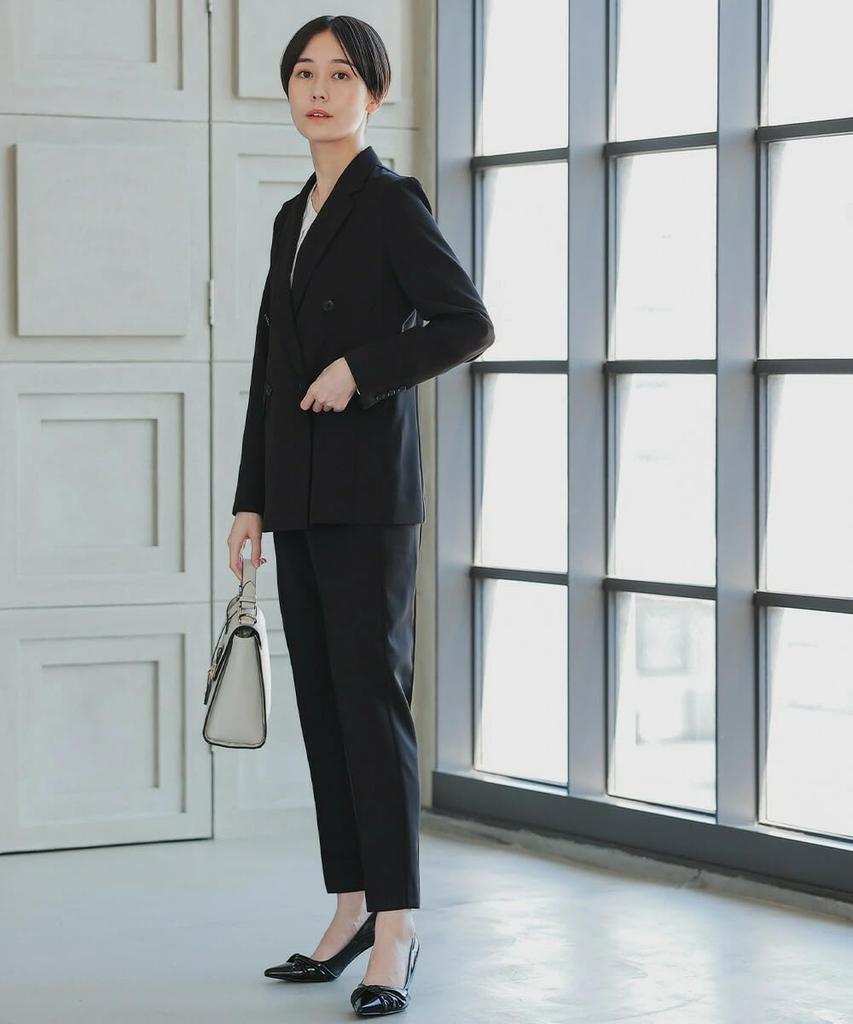 Pants Suit Setup Formal Graduation Ceremony Entrance Ceremony Suit Pants Jacket Double Visiting Day Interview Graduation 124601 [MORE AUNI] Women's