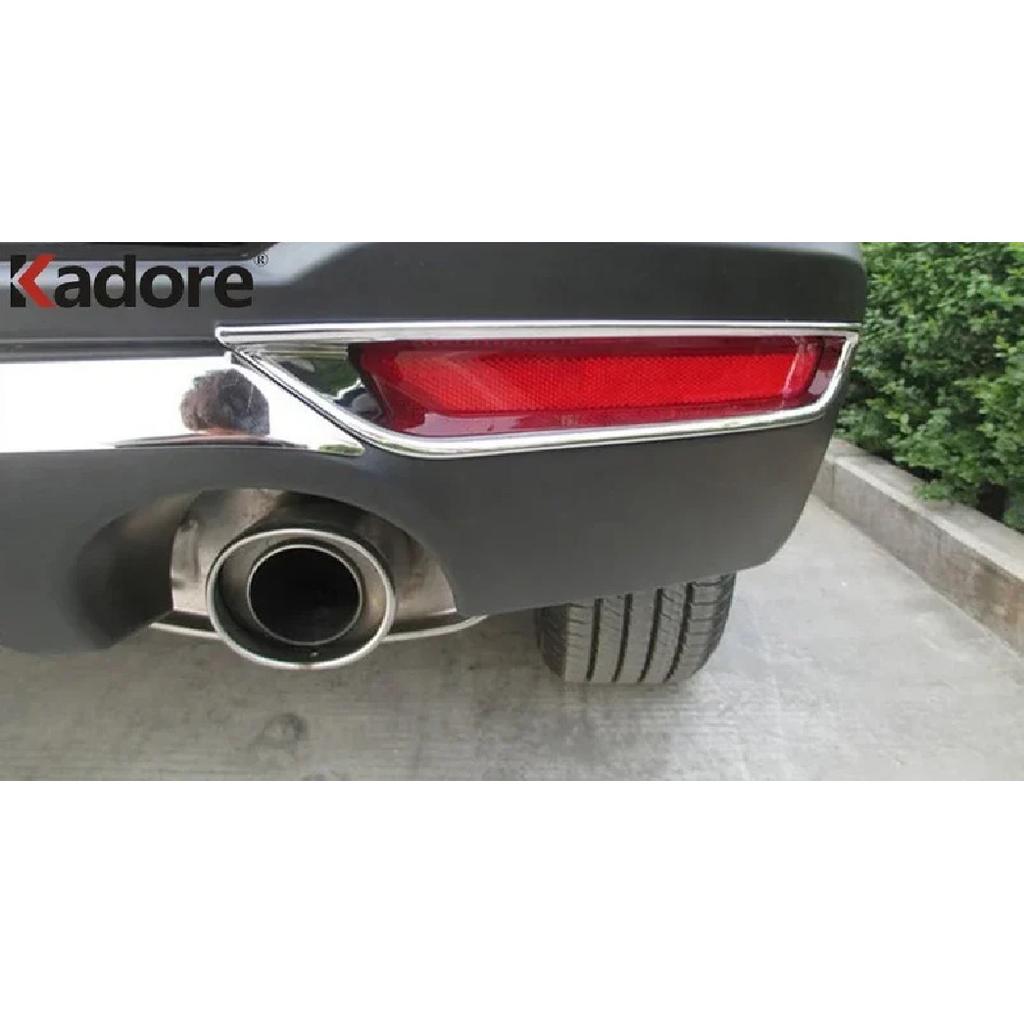 Rear Bumper Fog Light Lamp Cover Trim For Subaru Forester 2013-2015 2016 2017 2018 Chrome Car Tail Foglight Trims Accessories