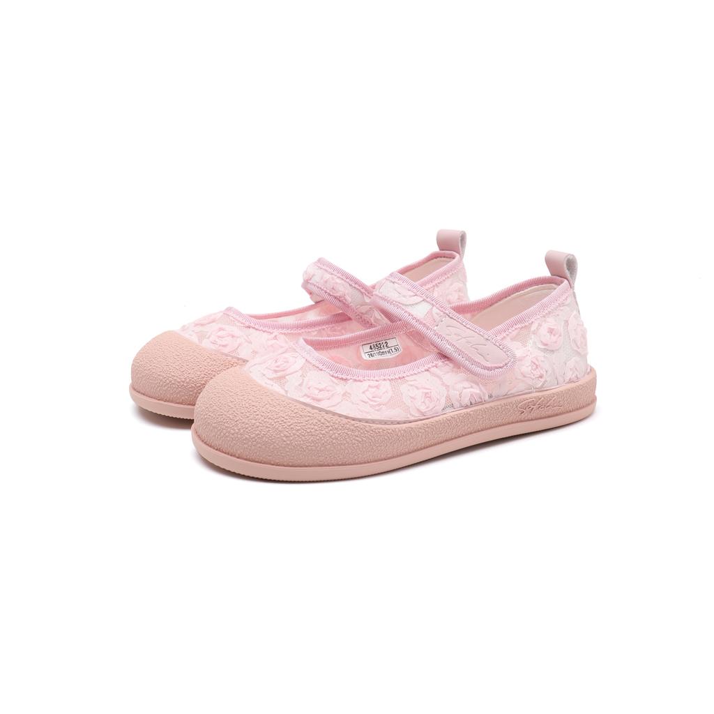 Girls' fashionable, sweet, mesh breathable princess shoes