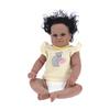 45cm Schwarze Haut Afrikanische Säuglingspuppe Spielzeug Niedlich Lebensecht Reborn Babypuppe Mädchen Geschenk für Kinder