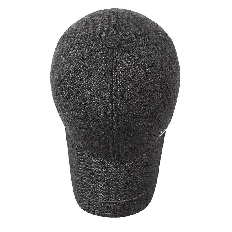 Hat Men'S Baseball Cap Simple Fashion Cap Middle-Aged And Elderly Men'S Outdoor Leisure Warm Ear Hat
