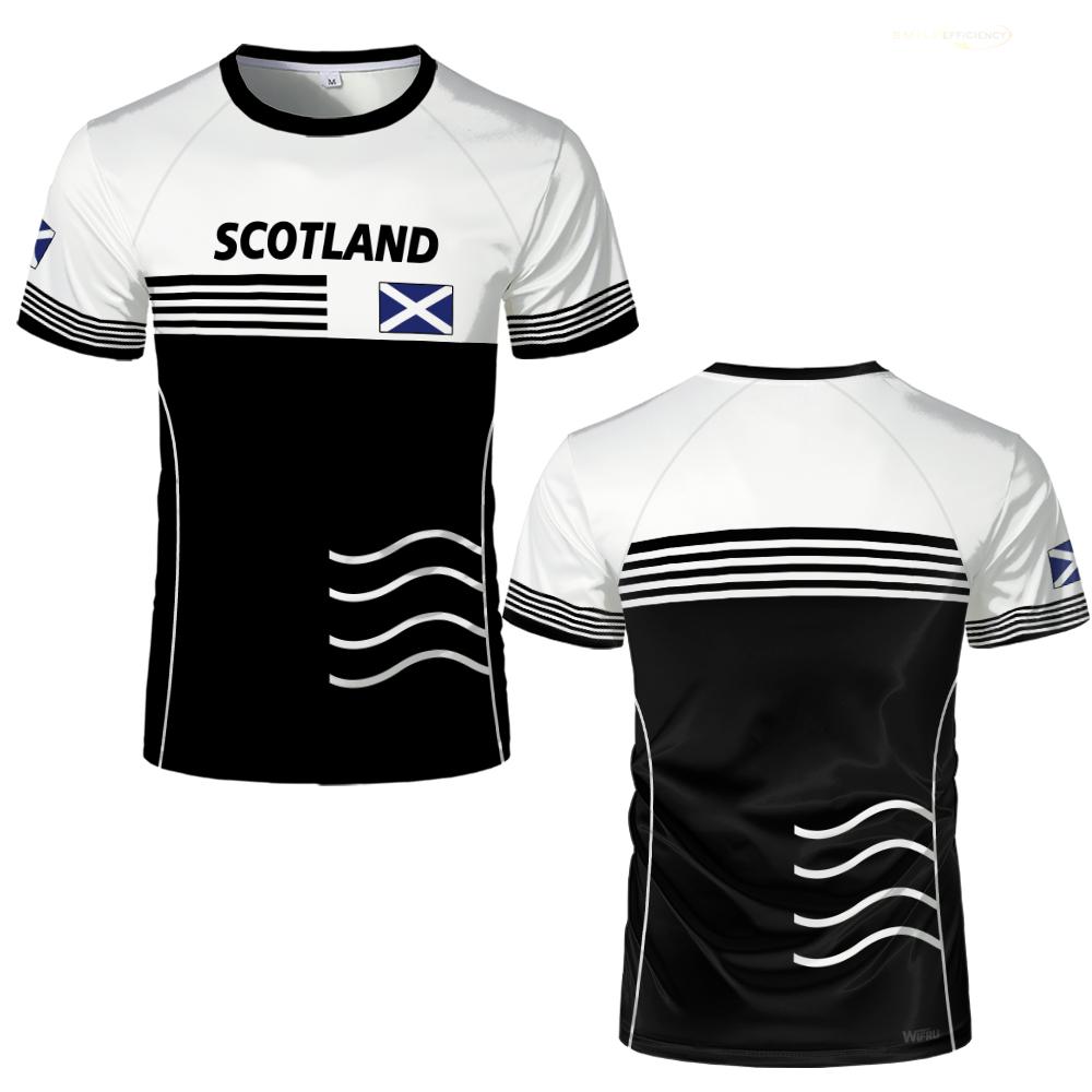 Scotland Flag Graphic Men's Jersey Fashion Gradient Print Sports Breathable Casual T-shirt Summer Unisex Running Badminton Tees