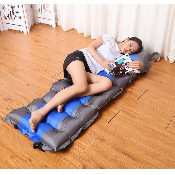 Single Outdoor Inflatable Sleeping Pad - Waterproof, Thickened Mat for Beach, Picnic, Tent, or Lunch Breaks