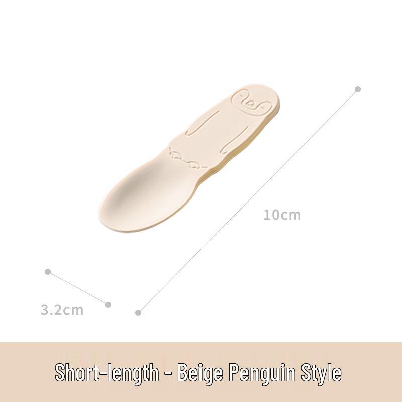 Korean Silicone Cute Cartoon Spoon for Kids - Polar Bear & Penguin Design