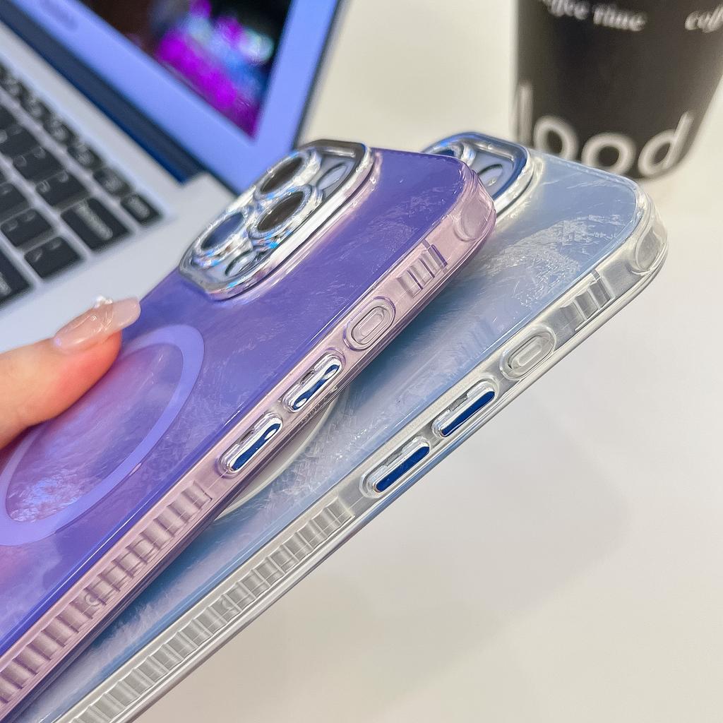 For iPhone 16 Pro Max Case Compatible with MagSafe IMD Design PC+TPU Phone Cover with Glass Lens Film