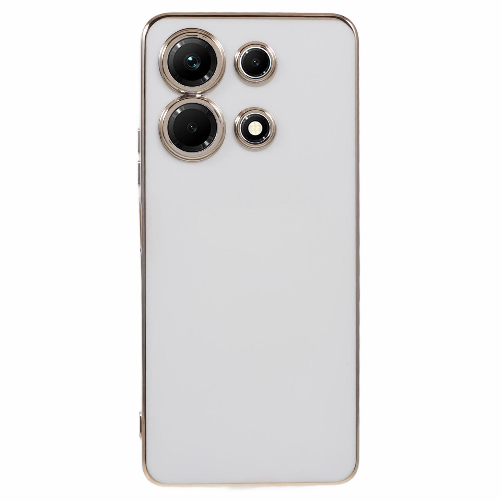 

For Infinix Note 30 4G Case 6D Electroplating TPU Shockproof Protective Cover White