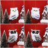 Mini Simulation Owl Ornaments Cute Furry Imitation Animal Home Decoration Christmas Tree Pendant Plush Toys for Kids Gift