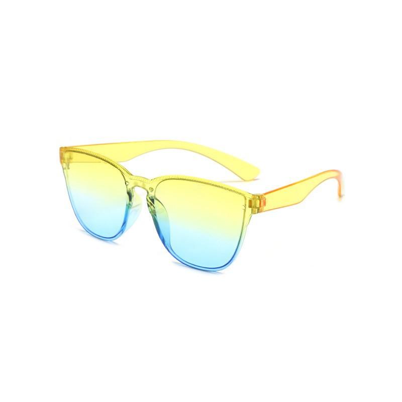 Rice Nail Square Frame Glasses Candy Color Sunscreen Uv Protection Sunglasses Personalized Retro Sunglasses