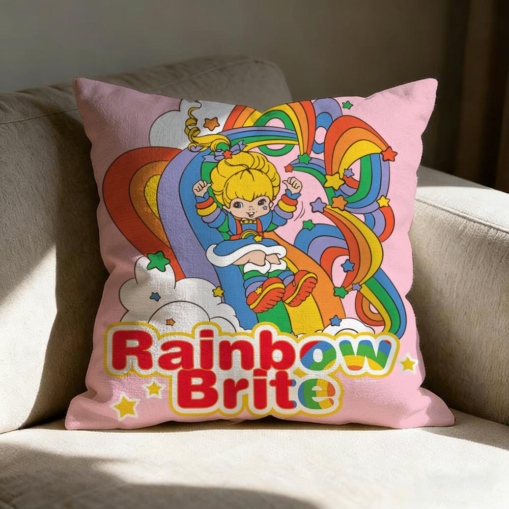 Cute R-Rainbows B-Brite Pillow Case pillowcase, double-sided printed, sofa cushion, bedroom headboard pillow