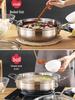 304 Stainless Steel Non-stick Stew Pot with Thickened Composite Bottom for Gas & Induction