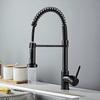 Kitchen Mixer Tap Matte Black Kitchen Faucet with Pull-out Sprayer Black