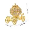 Elegant Metal Plated Jewelry Organizers Carriages Decors With Vibrant Colors Ideal For Halloween Display And Princess Theme Gifts