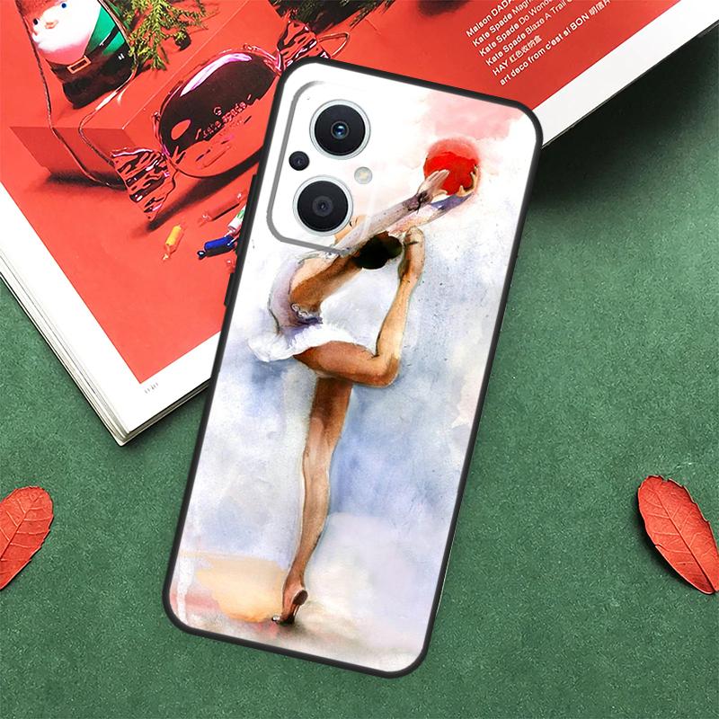 Gymnastics Oil Painting Case For OPPO Reno 10 11 12 13 14 Pro 11F 12F 13F 14F 7 8 Lite OPPO Find X9 X8 X5 Pro Cover