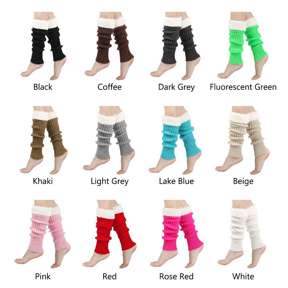 Party Sport Yoga 80er 90er Beinwärmer Y2K Harajuku Japanische Stiefelsocken Halloween Kostüm Warmer Kragen Gestrickte Lange Socken