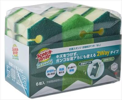 Scotch-Brite Bath Shine Antibacterial Sponge (6 Pieces)