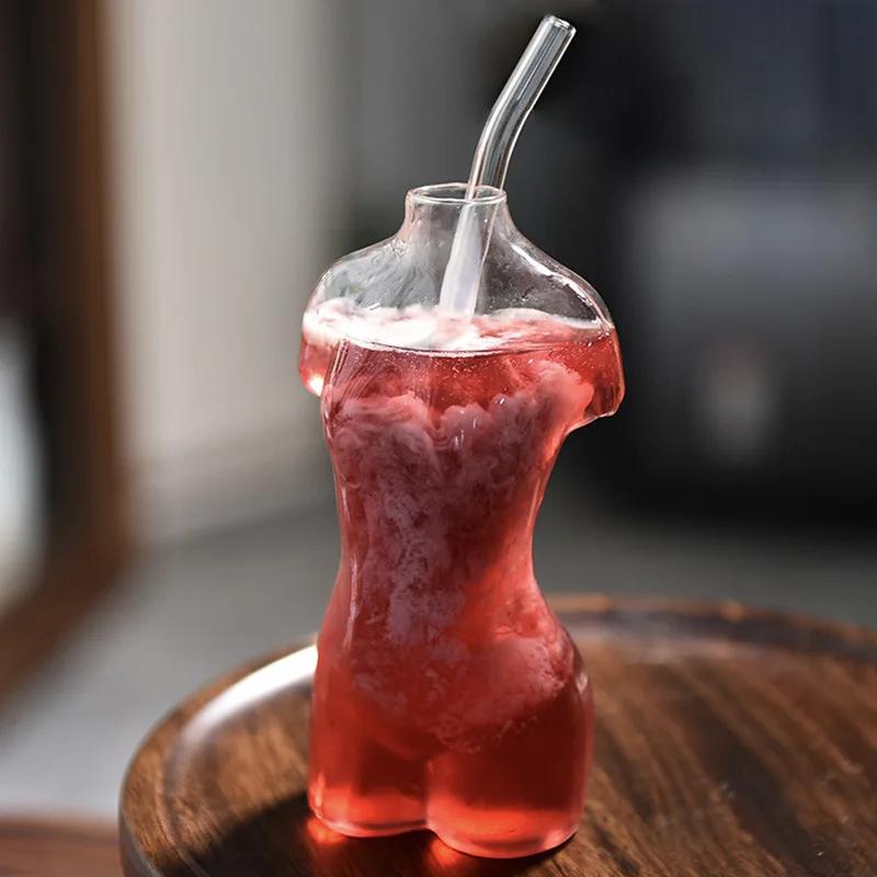 Kreatives schönes Frau Bierglas Frauenkörperkunst Glas Blasenbecher Cocktailglas Bar Persönlichkeit Weinglas
