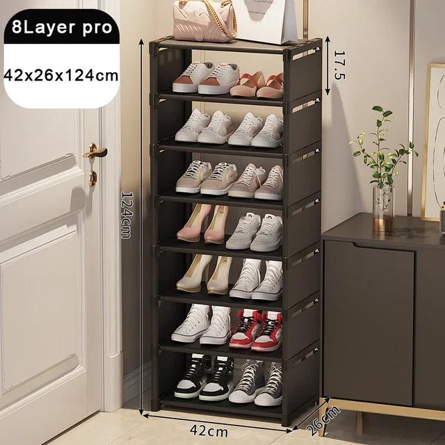 Shoe Organizer Shelf Multi-layer Stackable Dormitory Home Storage Stand DIY Wall Corner Space Saving Adjustable Shoe Organizer