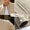 [Simple and Wide] Spring men's business and leisure crisp and lean stand up collar jacket men's jacket