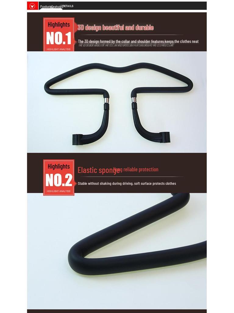 Stainless Steel Car Seat Back Clothes Hanger for Self-Driving Travel