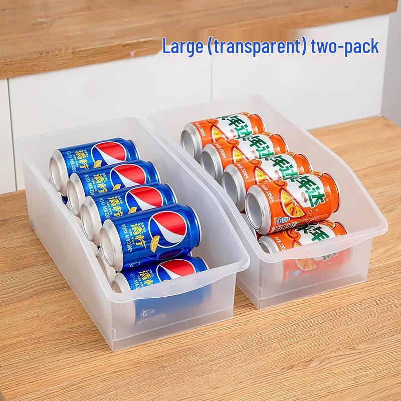 Dubbelskikts kylskåpsdryckesförvaringsorganisatör för öl- och colaburkar