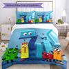 Numberblocks Bettwäsche-Set Atmungsaktiver Bettbezug mit Kissenbezügen Heimdekoration Geburtstagsgeschenk