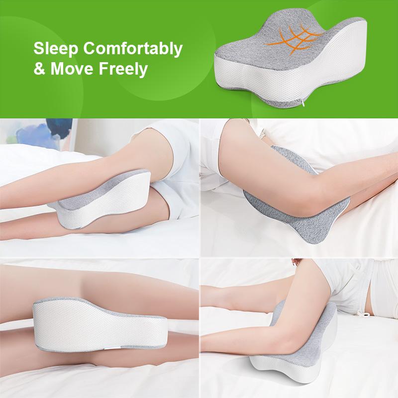 Big Knee Pillow for Side Sleeper Fully Support Thigh and Knee-Body Pillow Leg Pillow for Side Sleeping Between Legs - Large,Gray