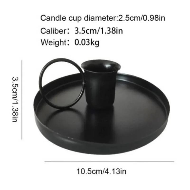 Portable Candle Holder Desktop Candlestick Adornment Metal Candlestick Taper Candle Holder with Handle Home Wedding Decorations