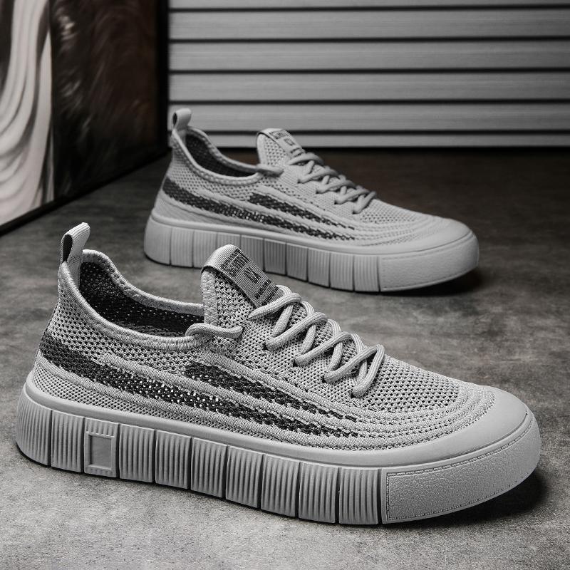 

Новые летние повседневные удобные элегантные модные кроссовки для ходьбы для мужчин, легкая дышащая обувь для мужчин, нескользящая спортивная обувь 44 серый