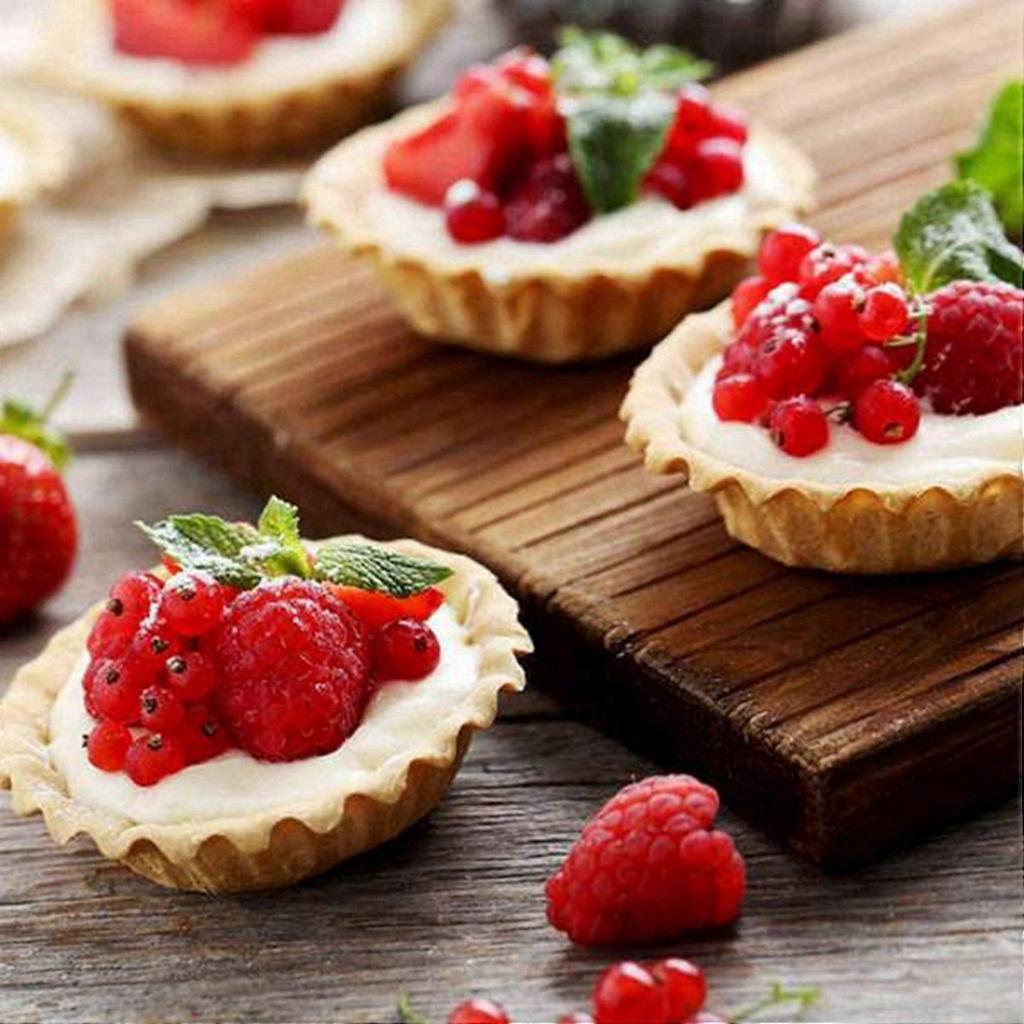 Egg Tart Molds, 3Inch Mini Tart Pans Removable Bottom, Cupcake Cake Muffin Mold Tin Pan Baking Tool (20 Pcs )