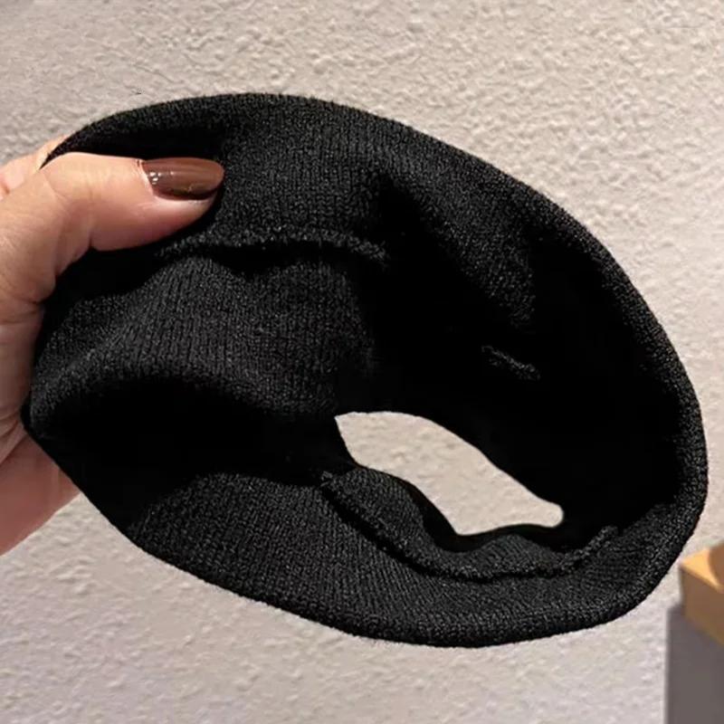 Star Embroidery Sports Headband for Running, Cycling, Yoga Black Headbands for Women No Slip Soft Hair Accessories