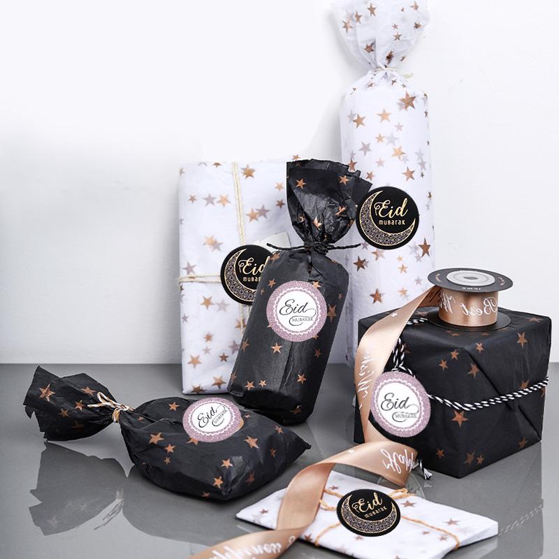 60/120 stücke Ramadan EID Mubarak Dekorationen Papier Aufkleber Geschenk Label Siegel Aufkleber Islamischen Muslimischen Eid al-fitr Dekoration Liefert