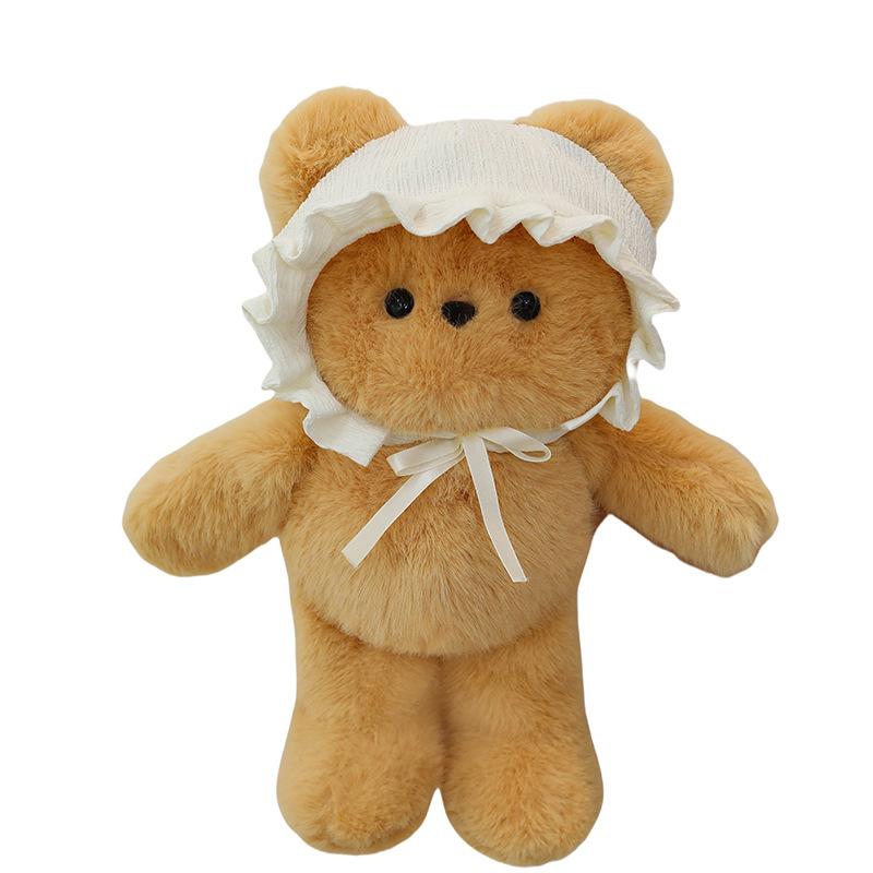 Cute Baby Hat Series Bear Plush Toy Cat Rabbit Doll Pillow Children Comfort Doll Rag Doll