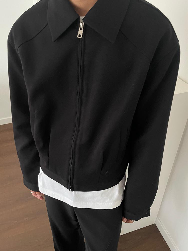 CleanFit Men's Korean-Style Short Jacket, Spring/Autumn, American Lapel Baseball, Detroit Workwear