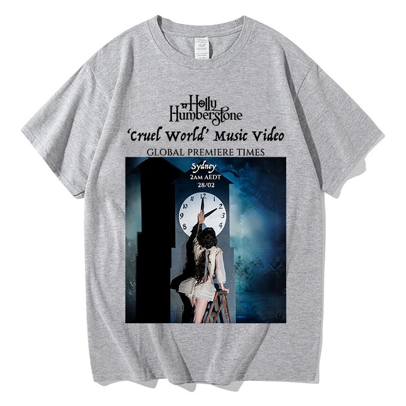 

2026 Holly Humberstone Cruel World T-Shirt Tour Short Sleeve Merch Tee Women Unisex Crewneck Fashion T-shirt Unisex Tops Streetwear 4XL