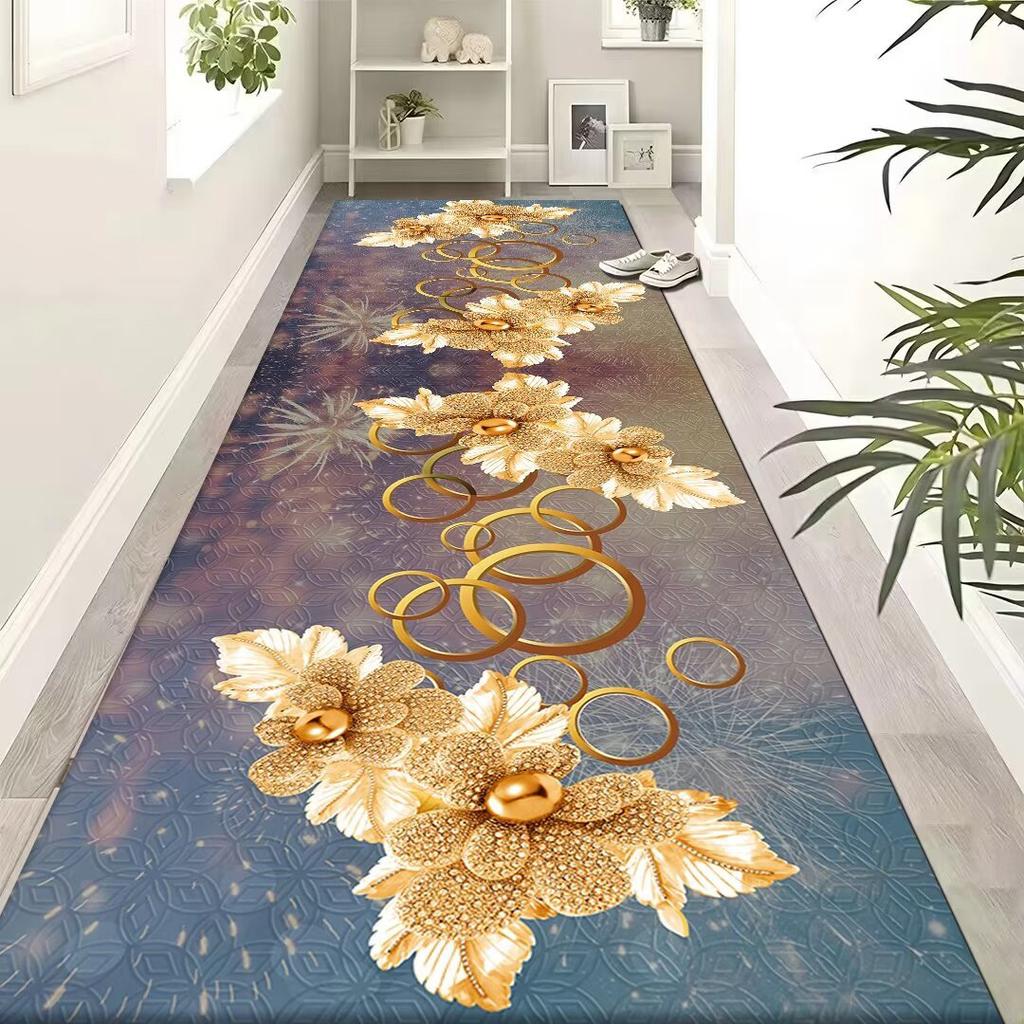 Covor modern 3D cu Flori pentru hol Covor lung de lux pentru hol Covoraș Decor Acasă pentru Scări Coridor Alee Scări
