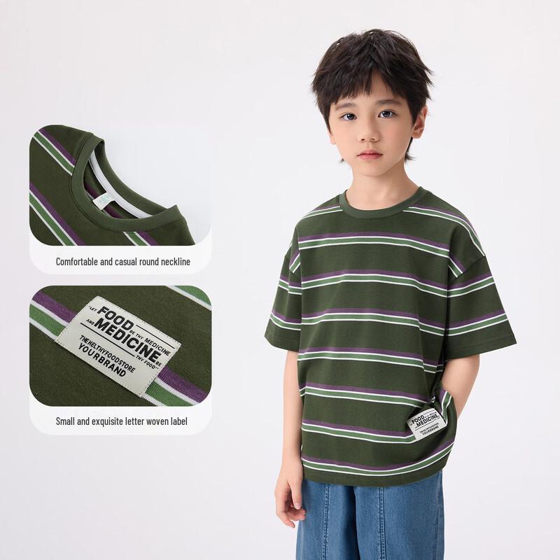 Boys' Casual Striped Short Sleeve T-Shirt