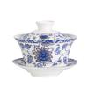 DARUNYAO Blue & White Ceramic Gaiwan Tea Bowl