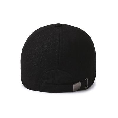 Novo chapéu de algodão com proteção auricular masculino, boné de beisebol quente de lã, boné à prova de vento e frio para idosos e meia-idade