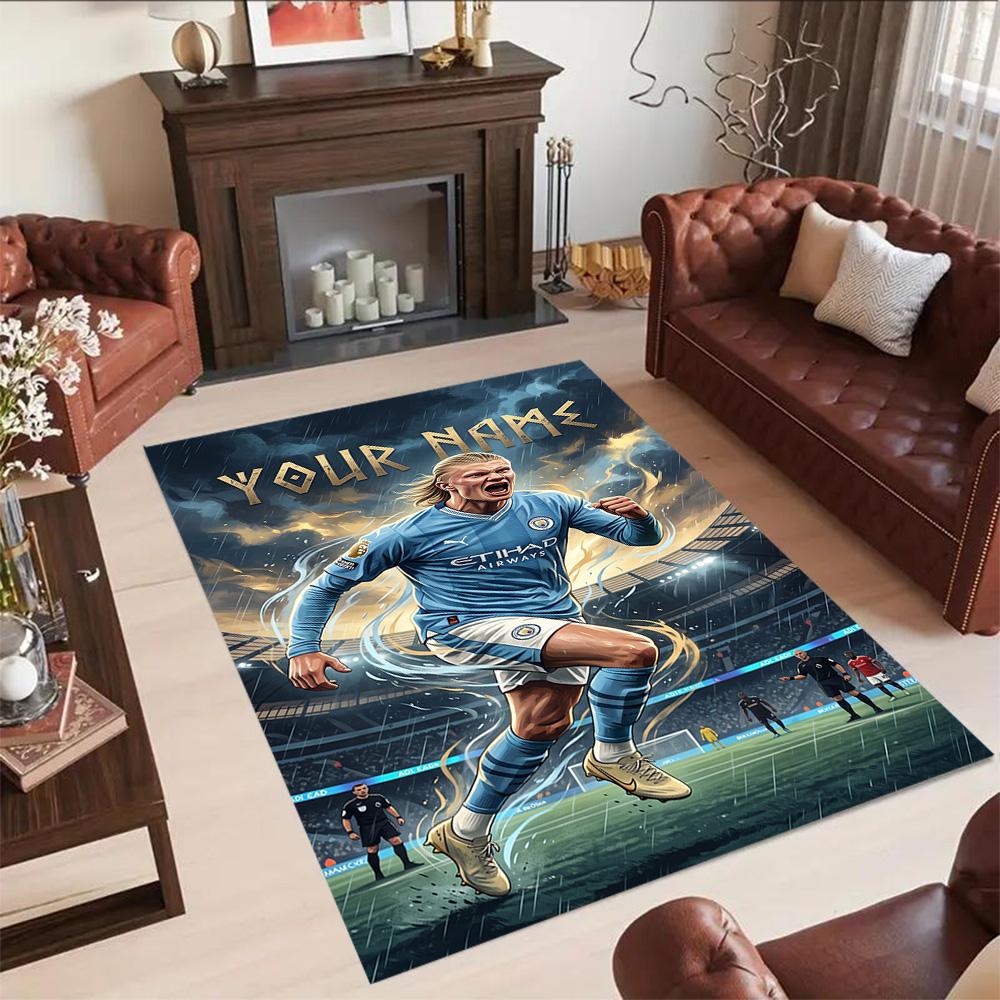 Haaland Personalized Name Floor Rug Office Rug Suitable For Dormitory Dining Room Decorate Room Hallway Antislip Carpet Decorate Offices