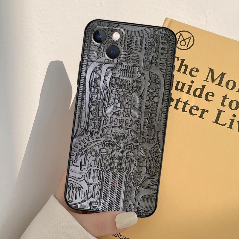 Custodia Hr Giger Li II Per iPhone 13 14 Pro Max 11 12 Mini 6S 7 8 Plus SE 2020 2022 X XR XS MAX Cover Coque
