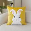 Easter Rabbits Throw Pillow Cover 45x45cm Bunny Soft Cushion Case Plush Rabbit Pillowcase for Living Room Bedroom