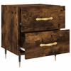 Nightstands 2 Pcs Smoked Oak Finish 40 X 35 X 47.5 Cm Engineered Wood