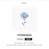 Bamoer 3D Blue Color Flower 925 Sterling Silver Hydrangeas Pendant Charms Fit Original Bracelet Jewelry
