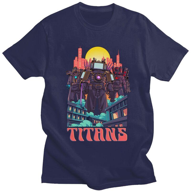 Custom Hot Game Titan Speakerman Skibidi Toilet T Shirts for Men Pure Cotton Tees Tshirts Fashion Tshirt Clothing