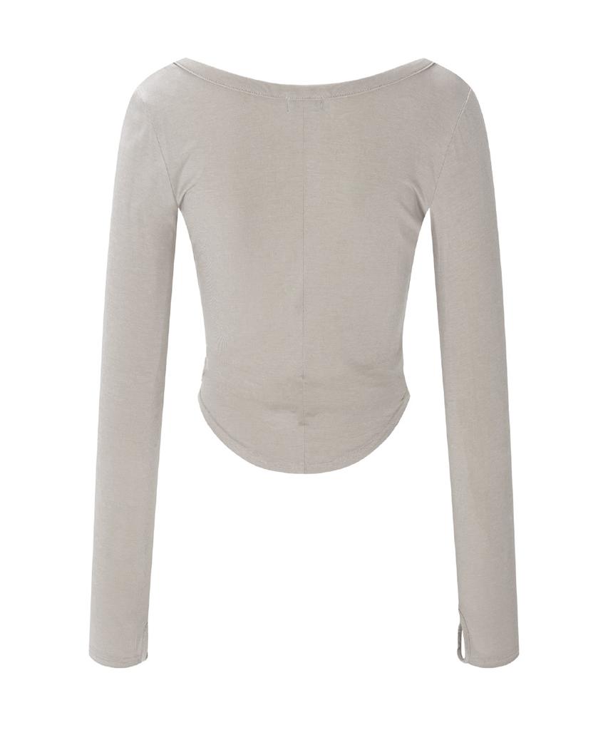 Peullijeunopallou Deba Long Sleeve Top (Silver Grey)